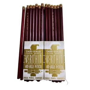 Vintage "Chem-Sealed" Super Verithin Carmine Red 745 Pencils